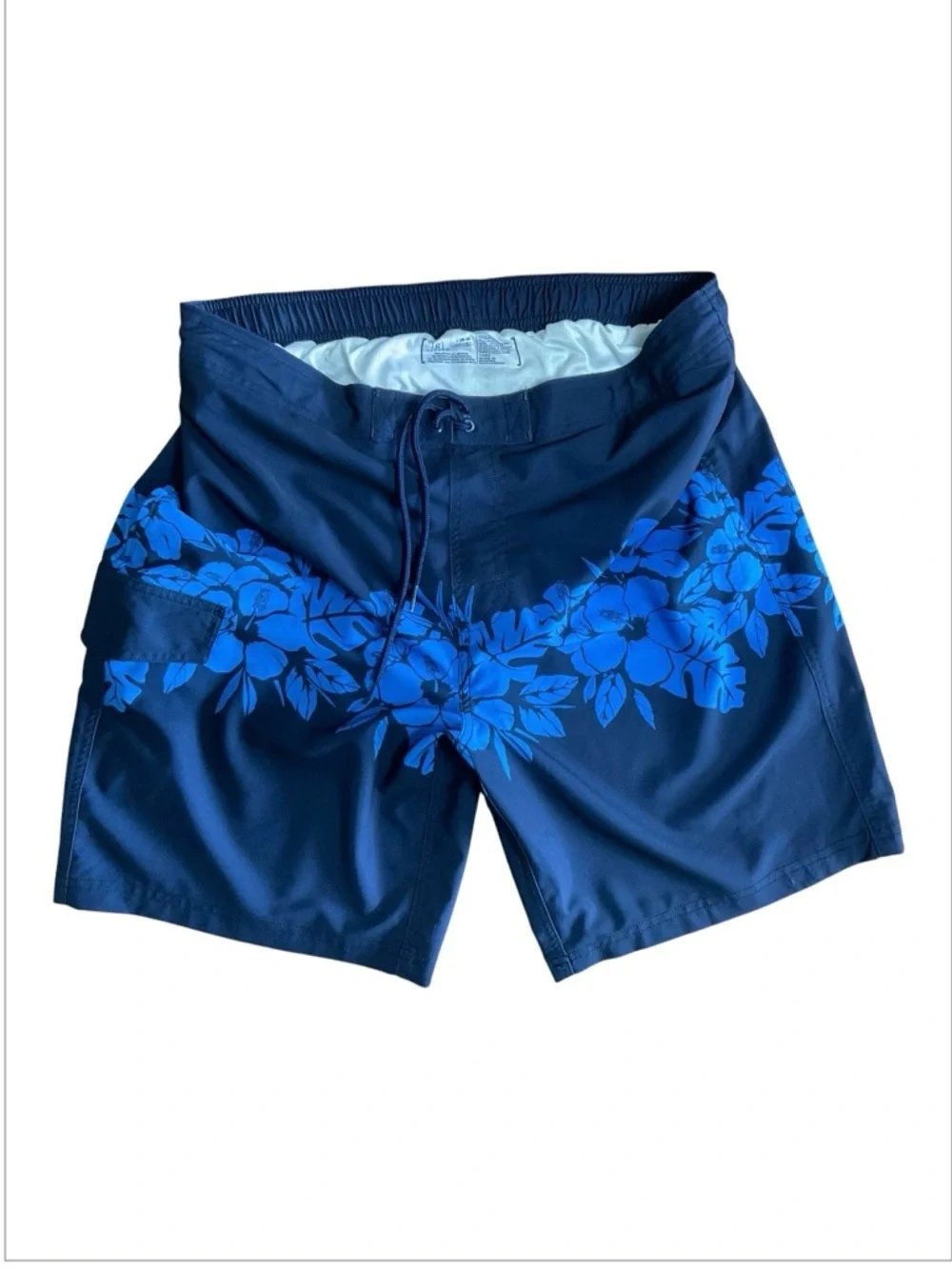 George Quick Dry Board Shorts - Navy Blue Tropical Floral Print